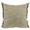 Northlight Square Throw Pillow with Fringe - 15" - Sage Green